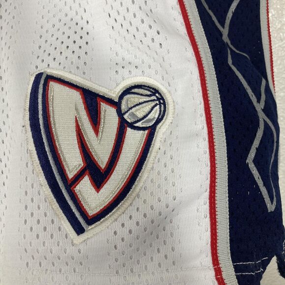 Vintage New Jersey Nets Shorts Mens 46 White Mesh NBA Basketball Champion 90s - Picture 4 of 16